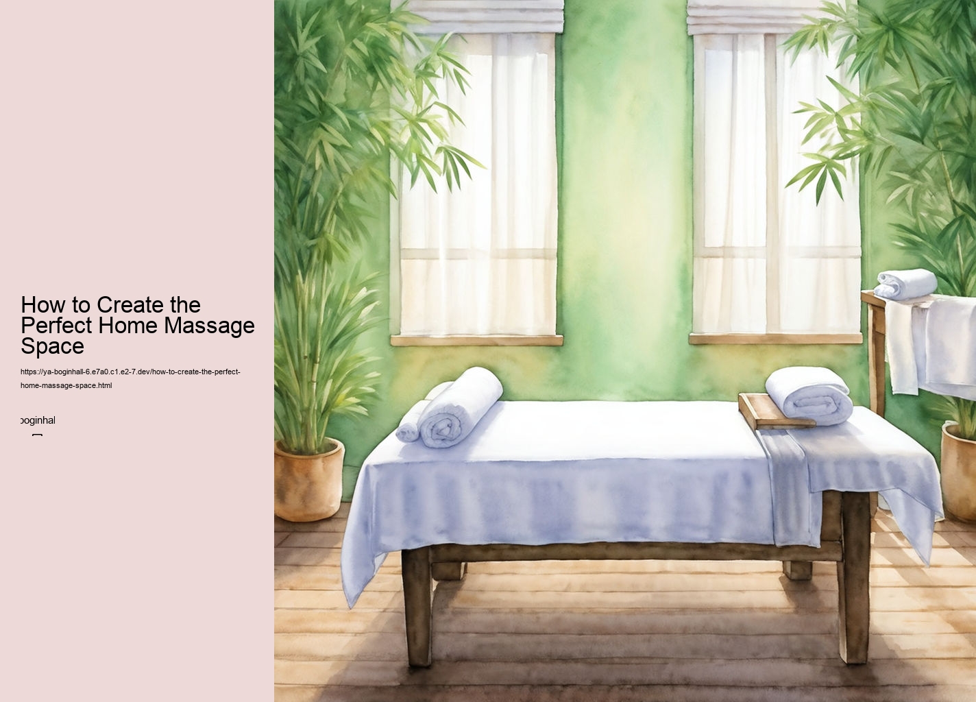 How to Create the Perfect Home Massage Space